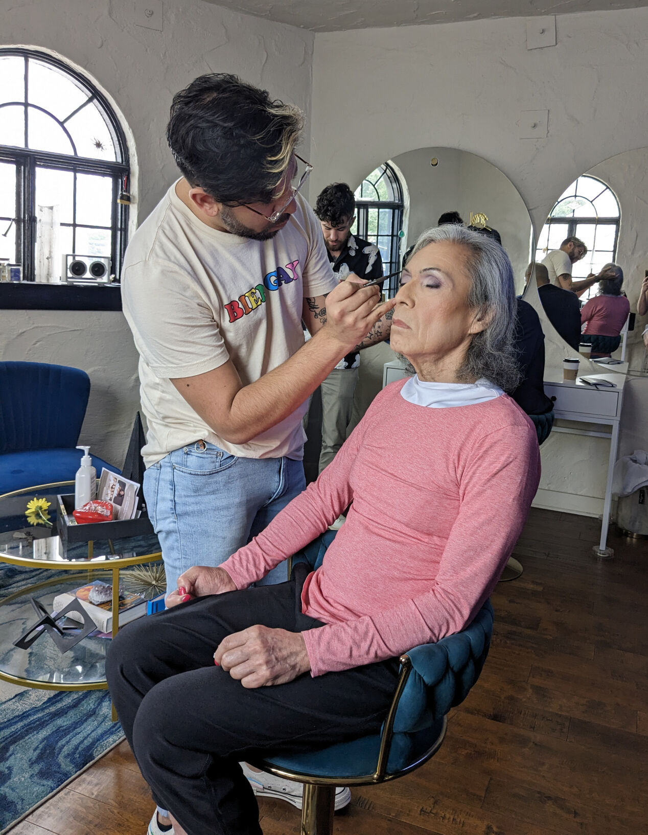 10_Jamie Diaz in makeup chair at Glam Haus Collective_Photo by Amelia Spinney_Courtesy of Greene Fort Productions, LLC